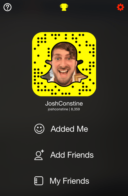 Snapchat Profile Page