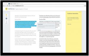 Shows example of the Unbabel Smartcheck feature.