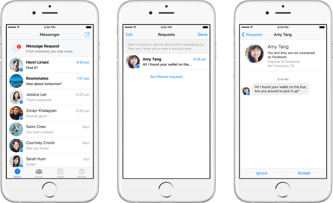 Facebook Message Requests
