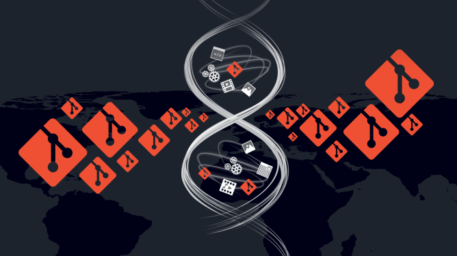 GitSwarm double helix graphic
