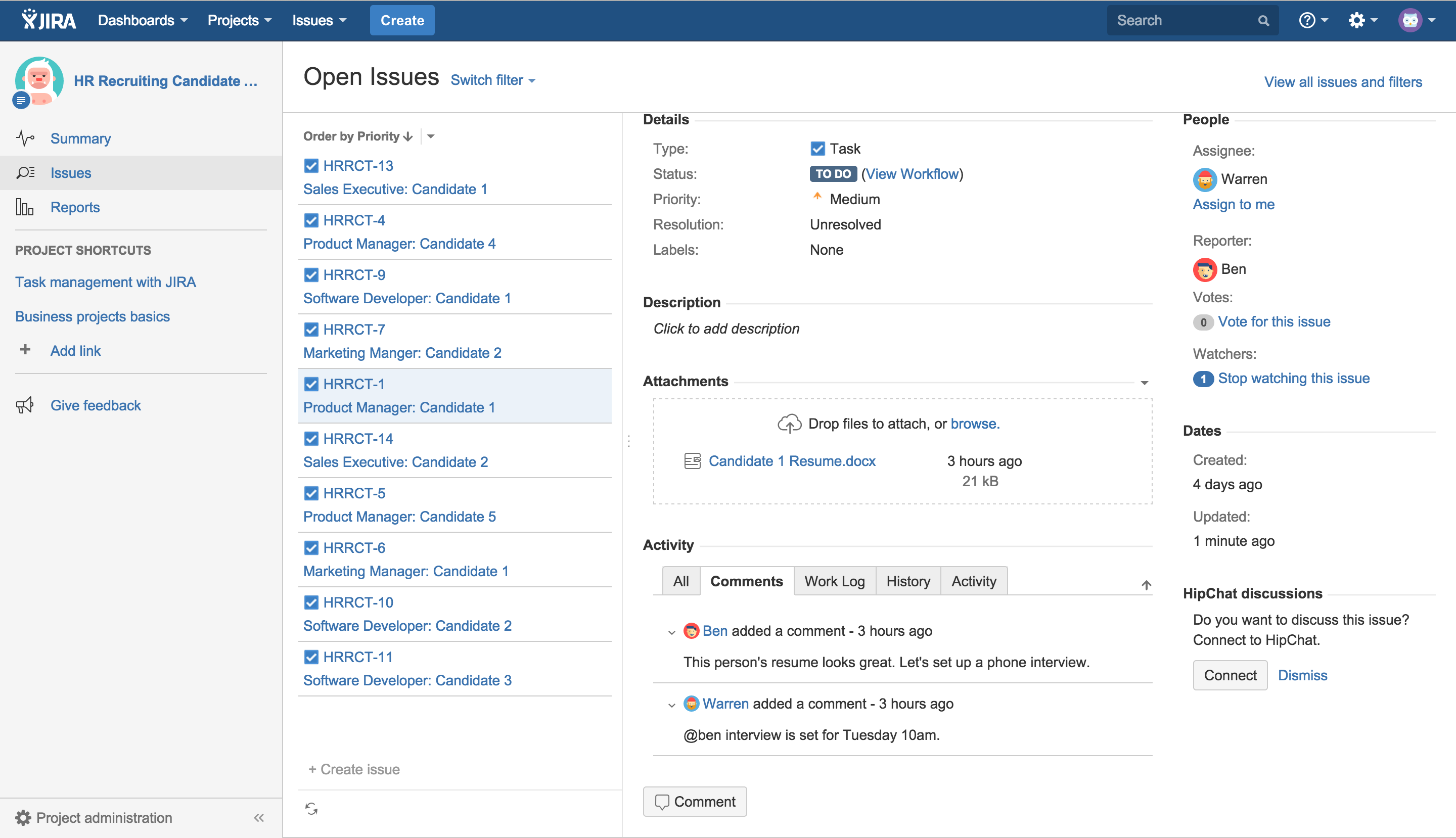 JIRA Core - HR