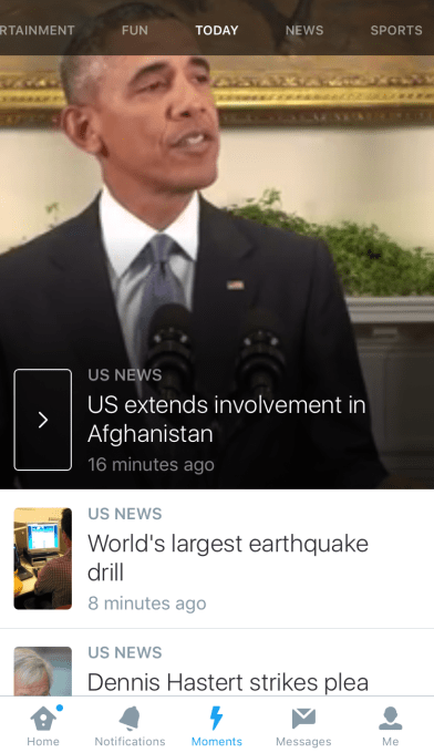 Moments Home Page