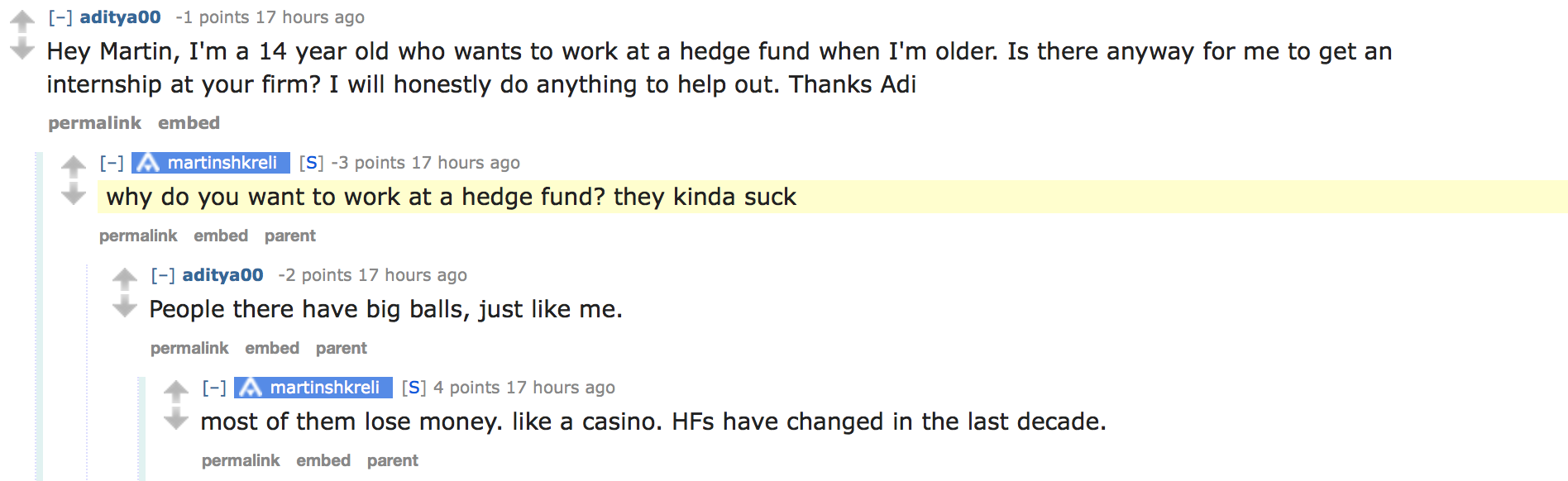 Advice To Future Hedge Funders 