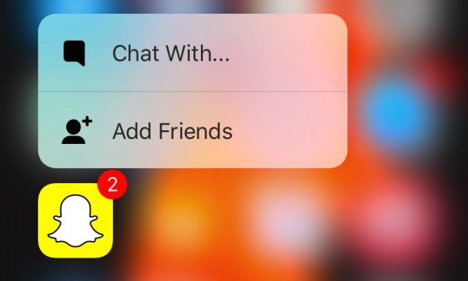 Snapchat Press and Hold