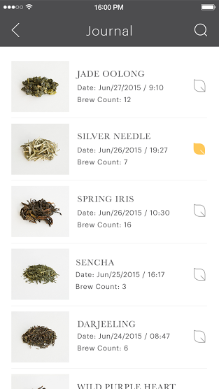 Teforia app_Personal tea journal