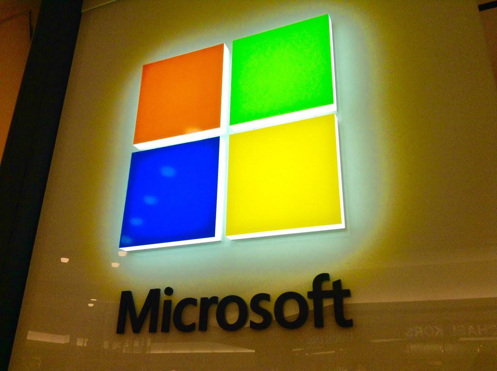 Microsoft logo on Microsoft Store.