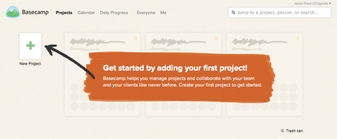 Basecamp empty state