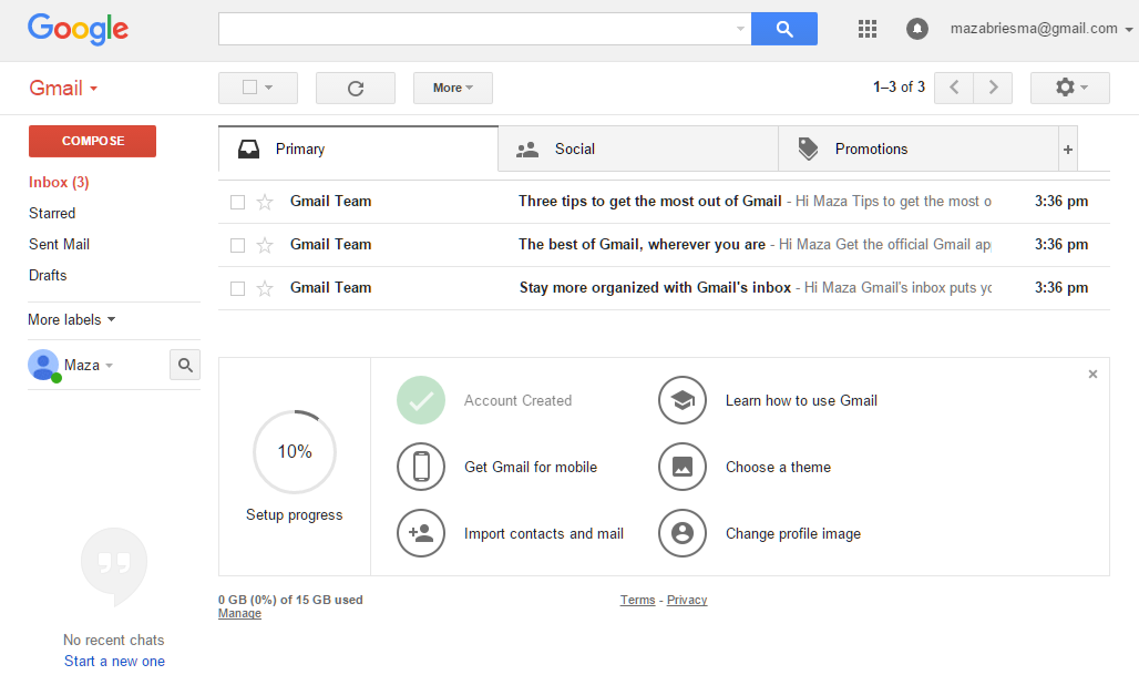 Gmail Empty State