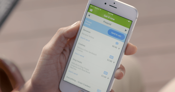 hiku app product shot 4, with Peapod