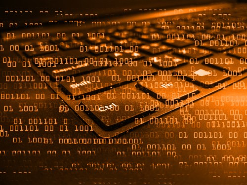 code over a keyboard