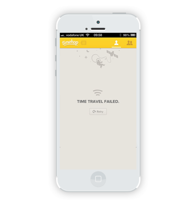 Timehop empty state