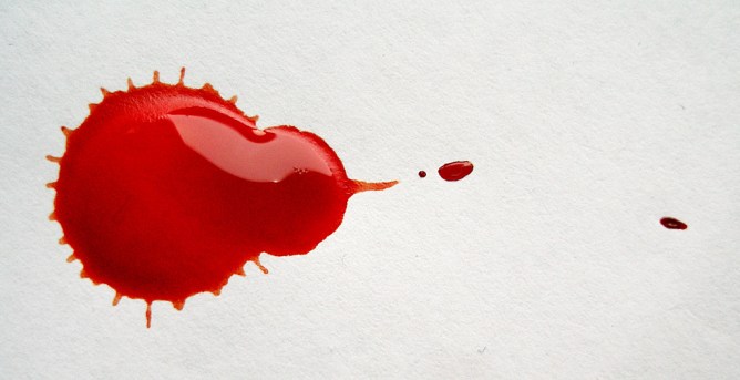large blood spatter