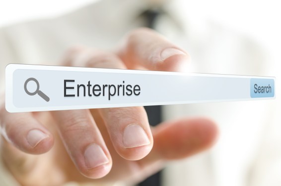 Search box with word enterprise in it.