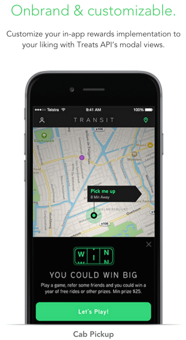 Example of how the Treats SDK works in other apps