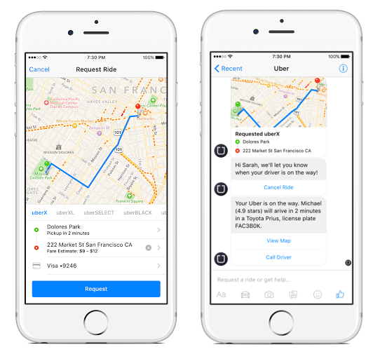 Facebook Chat Uber