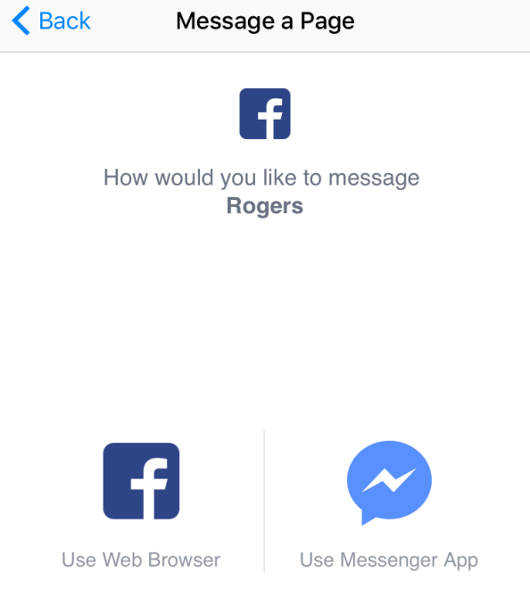 Facebook Messenger URL Short Link