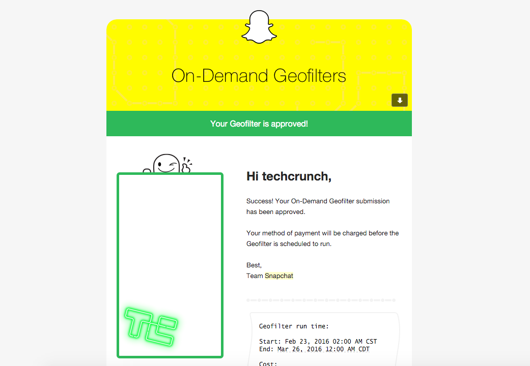 Snapchat Geofilter
