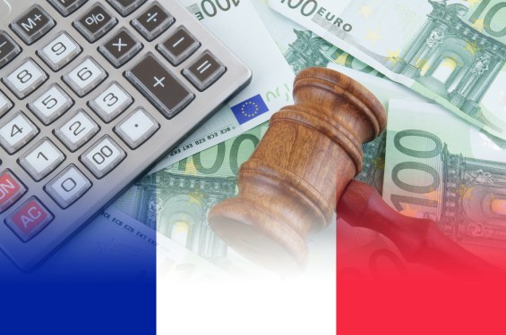 gavel french flag euros