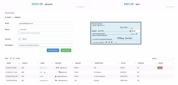 Checkbook Dashboard