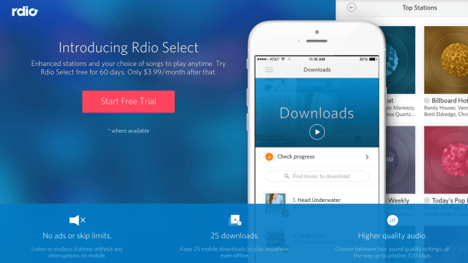Rdio Select App