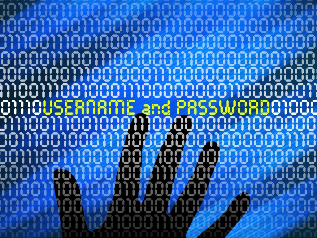 Hand over field of zeros and ones with username and password what the hand is trying to steal.