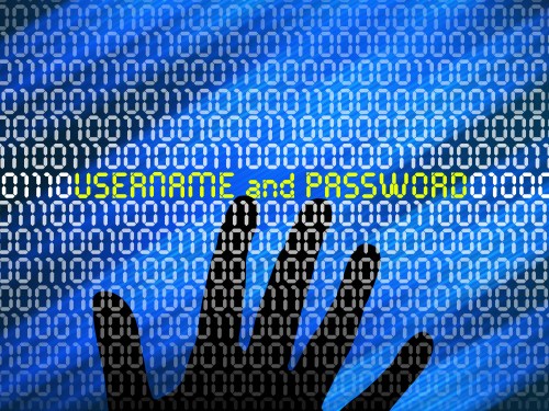 Hand over field of zeros and ones with username and password what the hand is trying to steal.