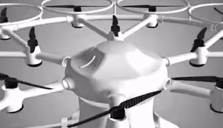 The Blue Whale has 18 rotors, and the IndieGoGo campaign claims it can carry 220 lbs more than 1,500 ft into the air. 