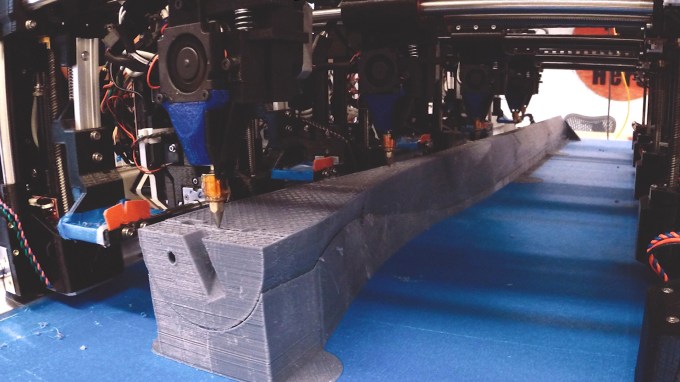 Project Escher system producing a complex part.