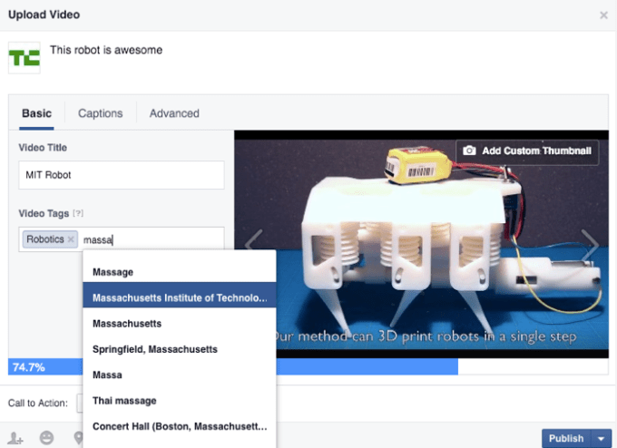 Facebook Video Tagging