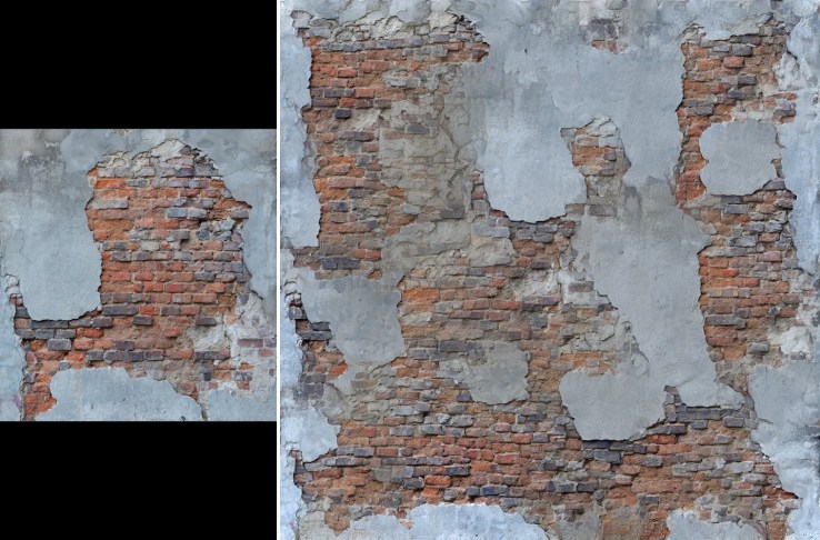 The source image on the left was used to generate the one on the right.