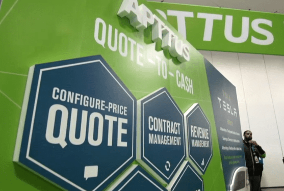 Apttus booth at Dreamforce 2015