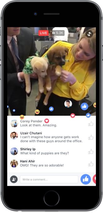 Facebook Live reactions