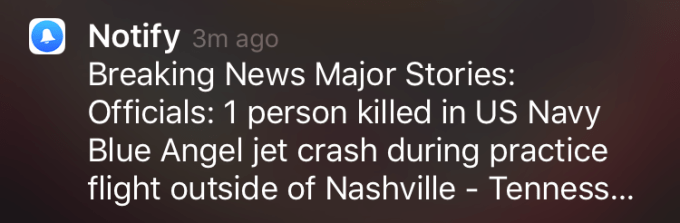 Facebook Notify Alert