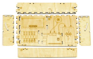 The casings snap together like a puzzle, and also include laser-cut help for what to do next. 