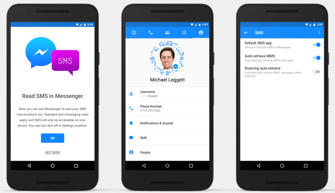 SMS in Messenger 2