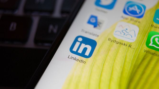 LinkedIn app on smartphone.
