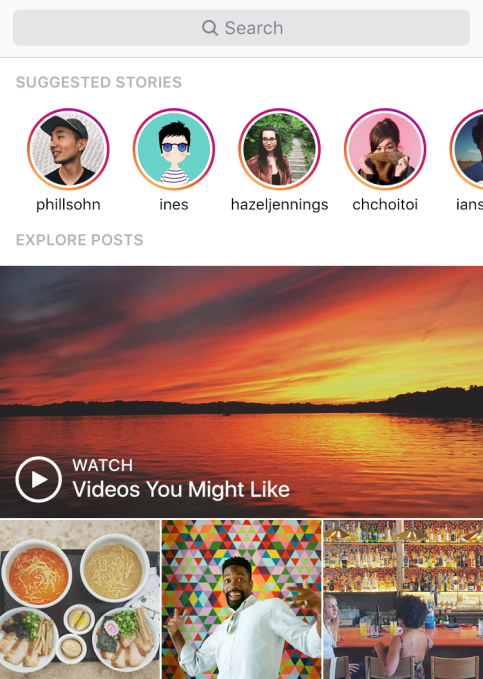Instagram Explore Stories