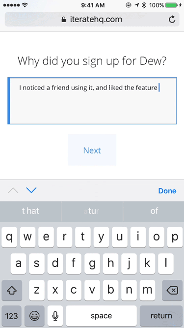 Survey example