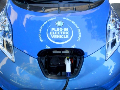 Nissan Leaf charging