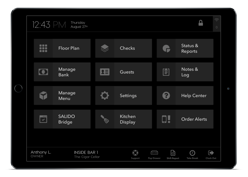 Salido Main Menu