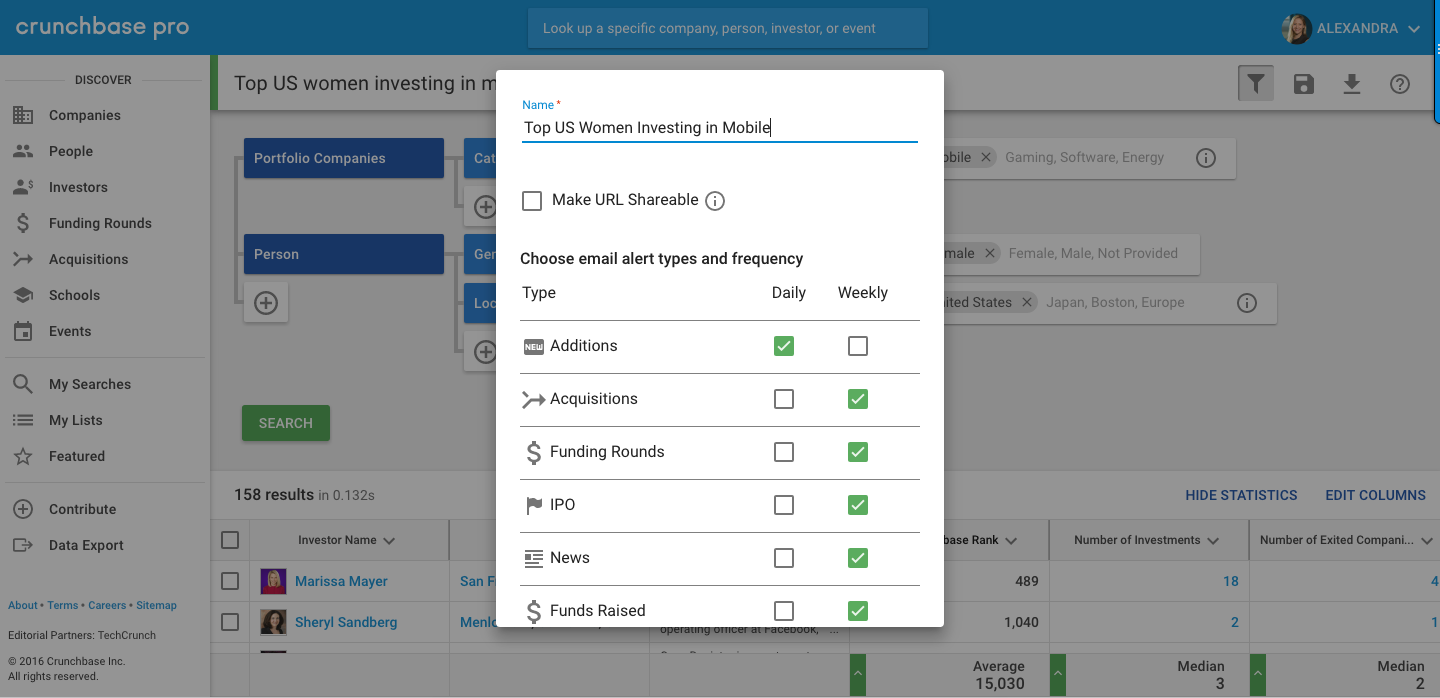 CrunchBase Notifications