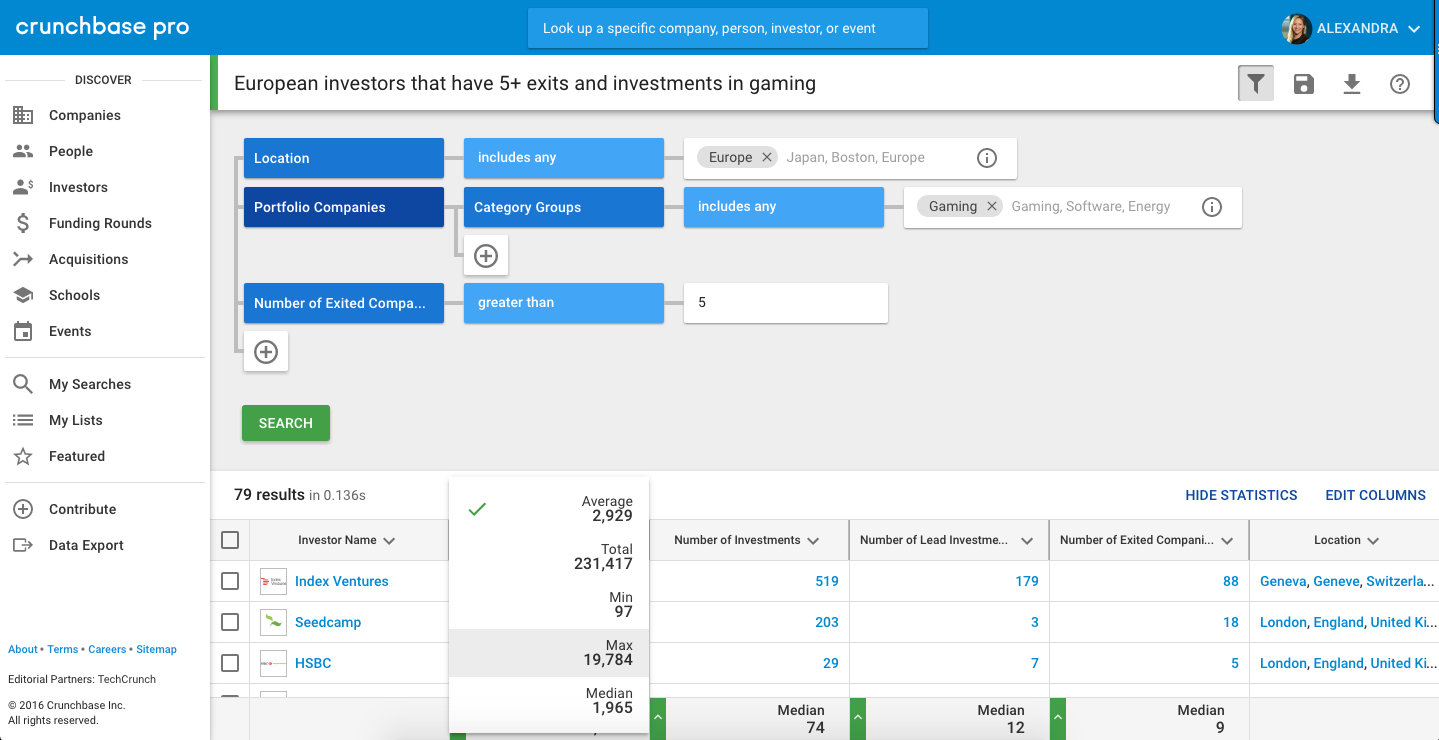 CrunchBase Search