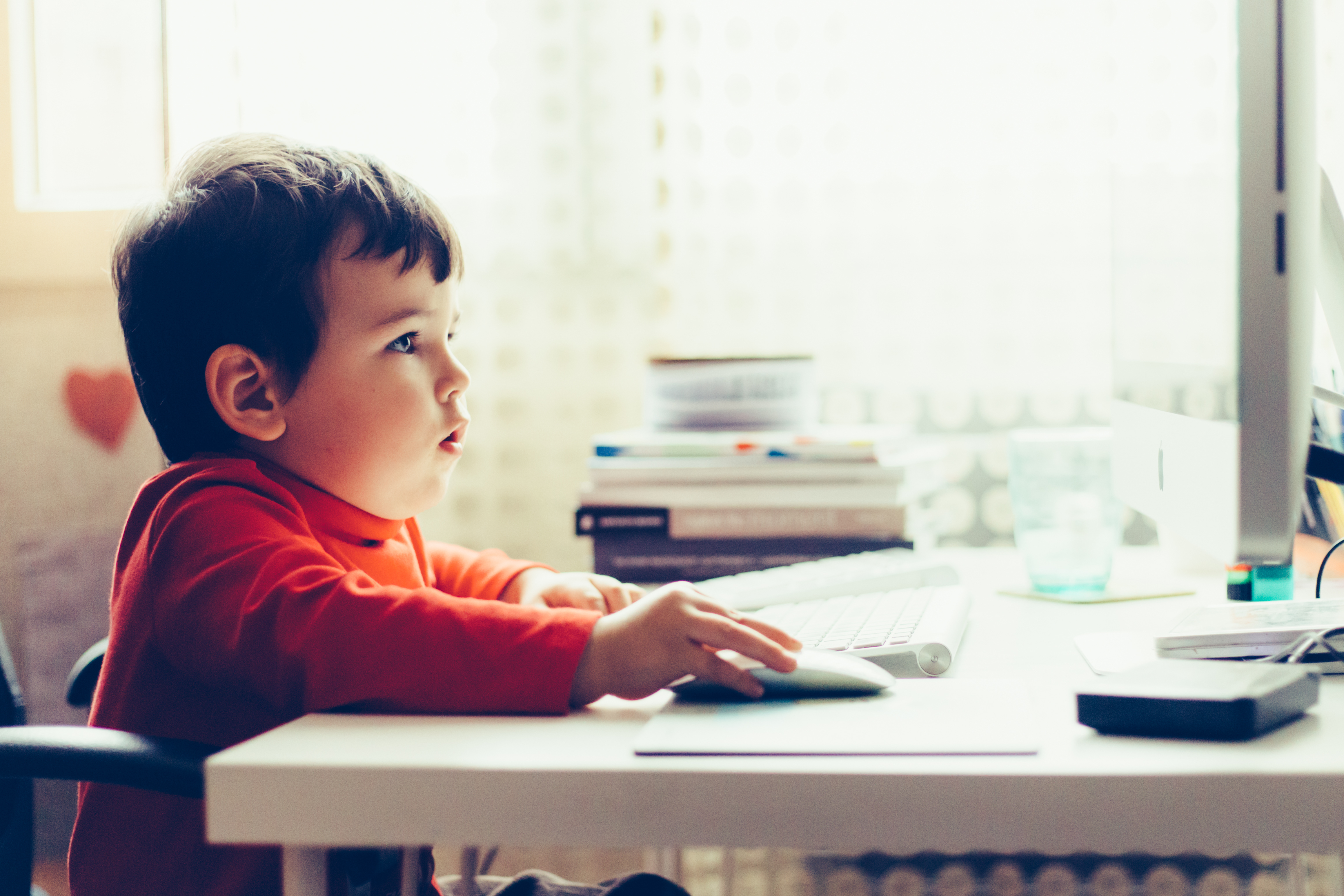 Boy with a computer