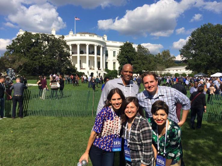 SXSL 2016 - Feeding the Future panelists (clockwise from top left): Will Allen, Caleb Harper, Danielle Gould, Nikiko Masumoto and Maria Rose Belding. 
