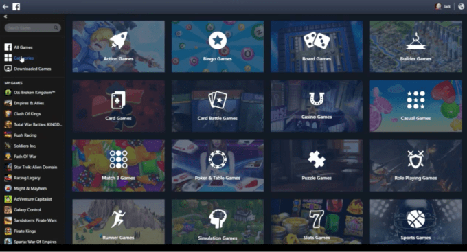 facebook-gameroom-categories