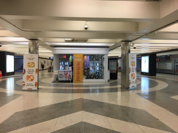 Munchery's pop-up shop at the Montgomery BART station in San Francisco. 