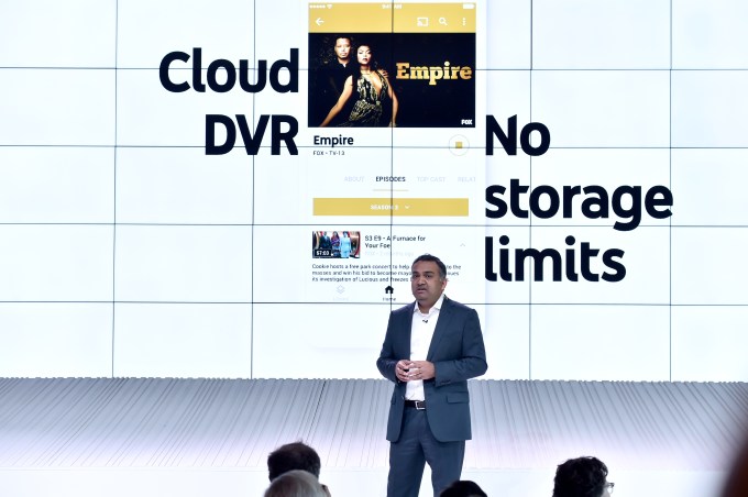 LOS ANGELES, CA - FEBRUARY 28: YouTube Chief Product Officer Neal Mohan speaks onstage during the YouTube TV announcement at YouTube Space LA on February 28, 2017 in Los Angeles, California. (Photo by Jeff Kravitz/FilmMagic for YouTube)