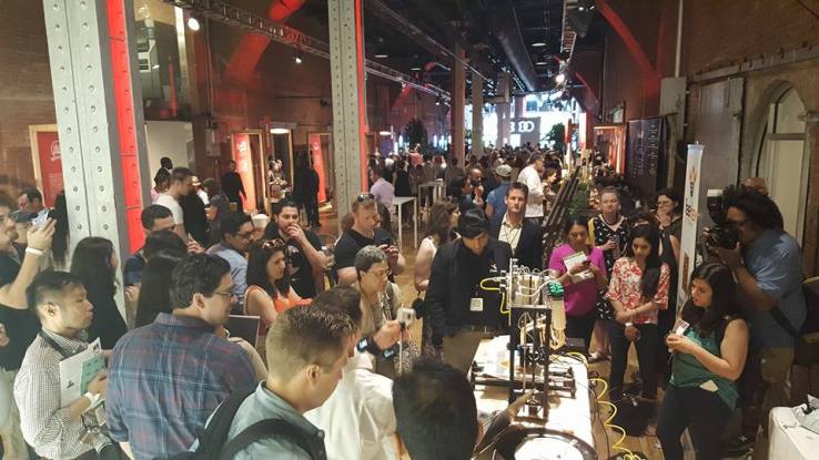 The BeeHex 3D food printer at the TechLovesFood conference. 