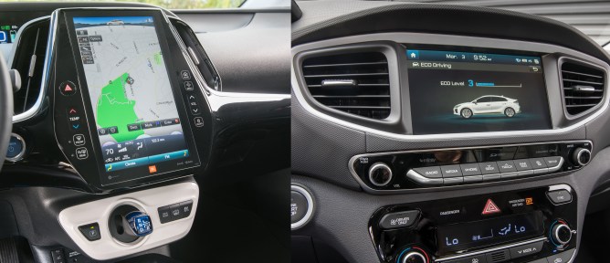 Left: Prius Prime; Right: Hyundai Ioniq