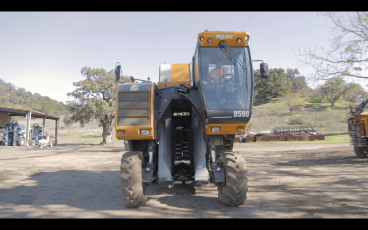 A Pellenc tractor at Treasury Wine Estates in Napa Valley, Calif.